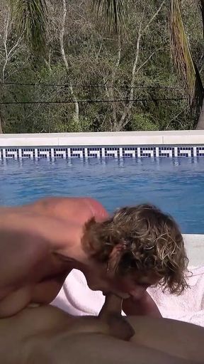 In the Sun by the Pool Having Holiday Sex