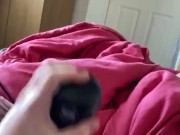 Recommend getting a flashlight feels amazing when wanking off my cock