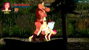 Pink-Haired Goddess Seduced by Buff Demon in Fiery Guilty Hell Encounter