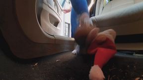 CANDID ACCIDENTAL Plushie trample in White Sneakers WMV