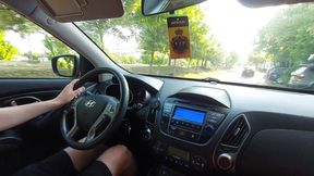 Stepmom Wears High Heels and Teases Her Stepson in the Car on the Way to Work in the Morning