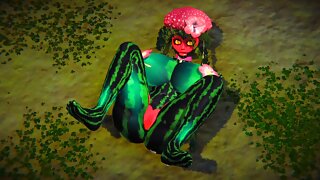 Fucking a Watermelon in the Park : Hentai Monster Girl