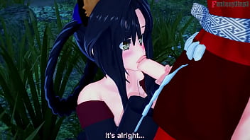Akeno Blindfolded BJ kuroka change FULL SCENE for REDS | HSDXD NTR madness E9 | Full Movie on Sheer &amp_ PTRN: Fantasyking3