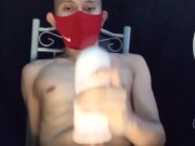 Recorded Live Show of Niethan Alex: Masturbator Toy Play, Jerking Off, Cumming