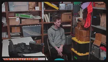 Curly Haired Twink's Punishment for Stealing Condoms