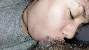 BIG LIPS SUCKING THE BOTTOM OF THE HARD COCK &mdash;  ROLLING HARD AND DELICIOUSLY