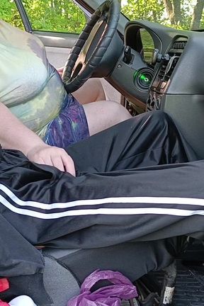 In the Car in the Parking Lot, My Mother-in-law Jerks off My Dick Until I Cum