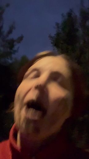 Licking Mud, Spit From Path, Walking with Dirt on Face and Tits