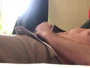 Muscular gay stud jerking a big uncut load after work @ONLYFANS/JULIANWOLFGANG