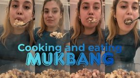 Cooking my dinner and eating