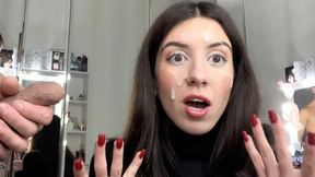 Public Facial Ruins Makeup Under Fur Coat Cumwalk