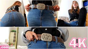 Mila's New Belt & Jeans JOI