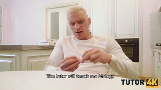 TUTOR4K. Mature realizes that sex is the only way to arouse guys interest