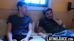 LatinoJuice.com - Skinny Latino teen Cesar Rose rides stud Franco Sins big dick