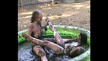 Samara Mae & Tracy Backyard Babes Mud Wrestling