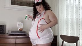 Bimbo fat nurse encourages obesity