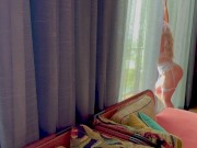 Naughty Housewife Caught with Dildo gets it from Behind