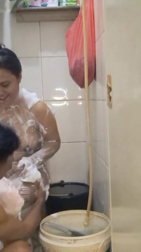 Fucking With A Wife In The Shower   Clip 1
