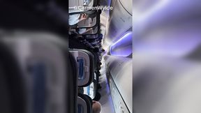 She can′t wait to get home and gets naked on the plane