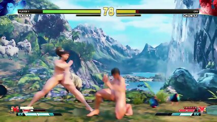 Nude Fighter - Team Match Round 5 Redemption: Laura vs Chun Li (w/ NSFW Mods)