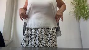 Horny Sexy MILF Does Striptease at Work