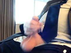 29 Suited older gay jerks off