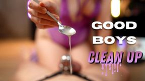 Good boys clean up after themselves