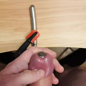 meatotomy cock sounding and fucking big dilatator 13mm very deep