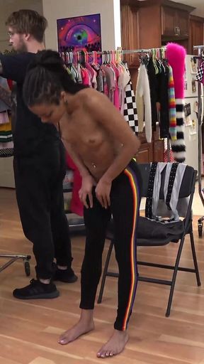 Bts - Beautiful Kira Noir Gets Her Booty Teased by Bryan Gozzling!