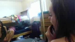 Ava licking her cum filled panties!!