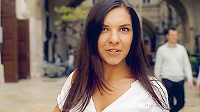 Pretty Russian pornstar Henessy have breakfast and examining blue dildo