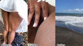 une petite promenade sur la plage et je ne touche pendant une seance photo