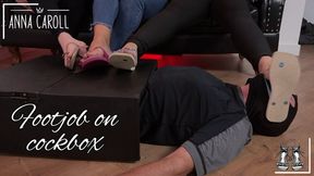 Cockbox and spanking with havaianas flip-flops (720 p)