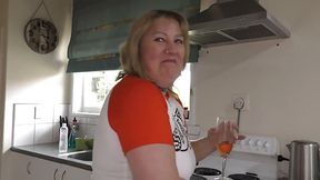 Mature blonde housewife gets birthday anal creampie from her master before sucking him clean