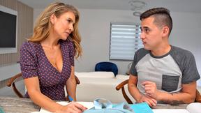 ”Big boobs mature tutor Gigi Dior fucks her much  college girl”