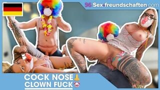 Carnival 1999: afro clown puts meat stick in city slut MIA BLOW (Germany)! SEX-FREUNDSCHAFTEN