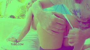 Erica Fontes showcases her Big tits and Shaved Pussy in a sexy performance you won't