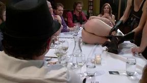 Public Disgrace: Nerine Mechanique Served Up And Fucked At A Dinner Soiree