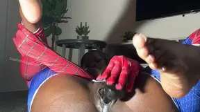 Hot Spider Woman gets her asshole and cunt filled
