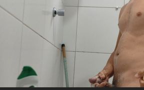 Big Sexy Boy Gets Horny While Taking a Shower.