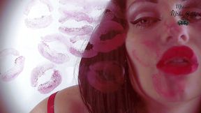 Sensual red kisses