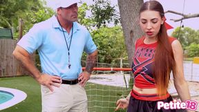 Petite18- Alyssa Pure Gets Stretched by Coach and Finally Nails The Splits