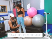My personal trainer fucks me very hard and hot in the gym and I receive his cum inside mouth