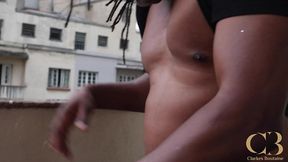 fucktoy shorty lyah silva on the balcony almost just anal!