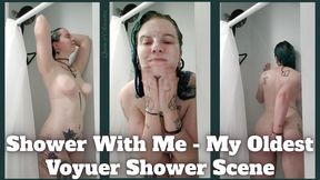 Shower With Me - My Oldest Voyuer Shower Scene - Dessa Cado - Hair Washing - Soapy Body