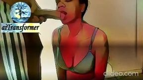 Wildly banging jungle bunnies in raunchy cartoon XXX fantasy