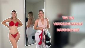 Try On - Victoria&#039;s Secret Matching Set (4K)