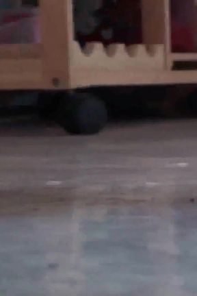 Crushing small toy trucks