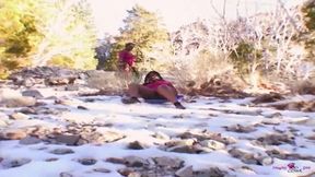 Chocolate BBW hotties Show Gurl and Skyy Black share his BBC in the hardcore threesome