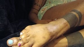 POV: Madame allows you to worship her feet, as she lotions & oils them for the night.
